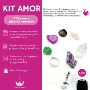 Kit de 7 Cuarzos y piedras naturales Amor