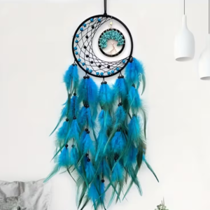 Atrapasueños luna y árbol turquesa 1