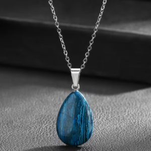 Collar gota de Apatito azul