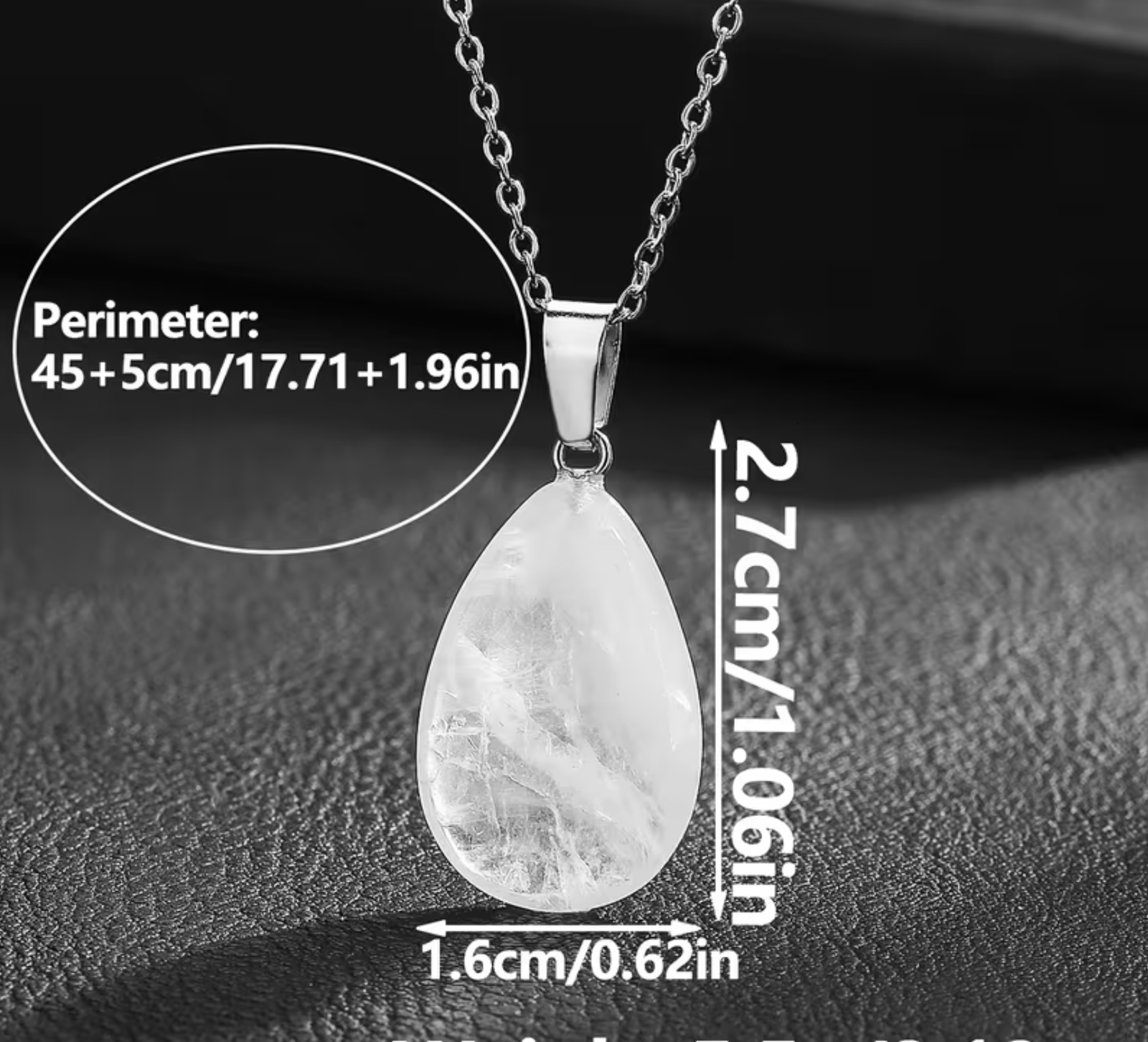 Collar gota de Apatito azul - Imagen 3