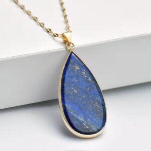 Collar gota lapislázuli natural