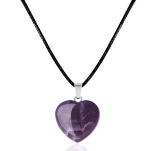 Collar corazón Amatista básico