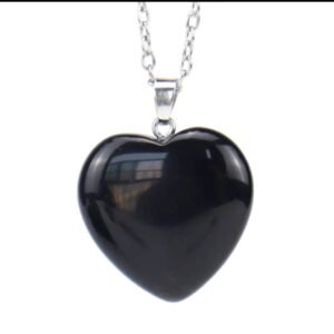 Collar corazón obsidiana