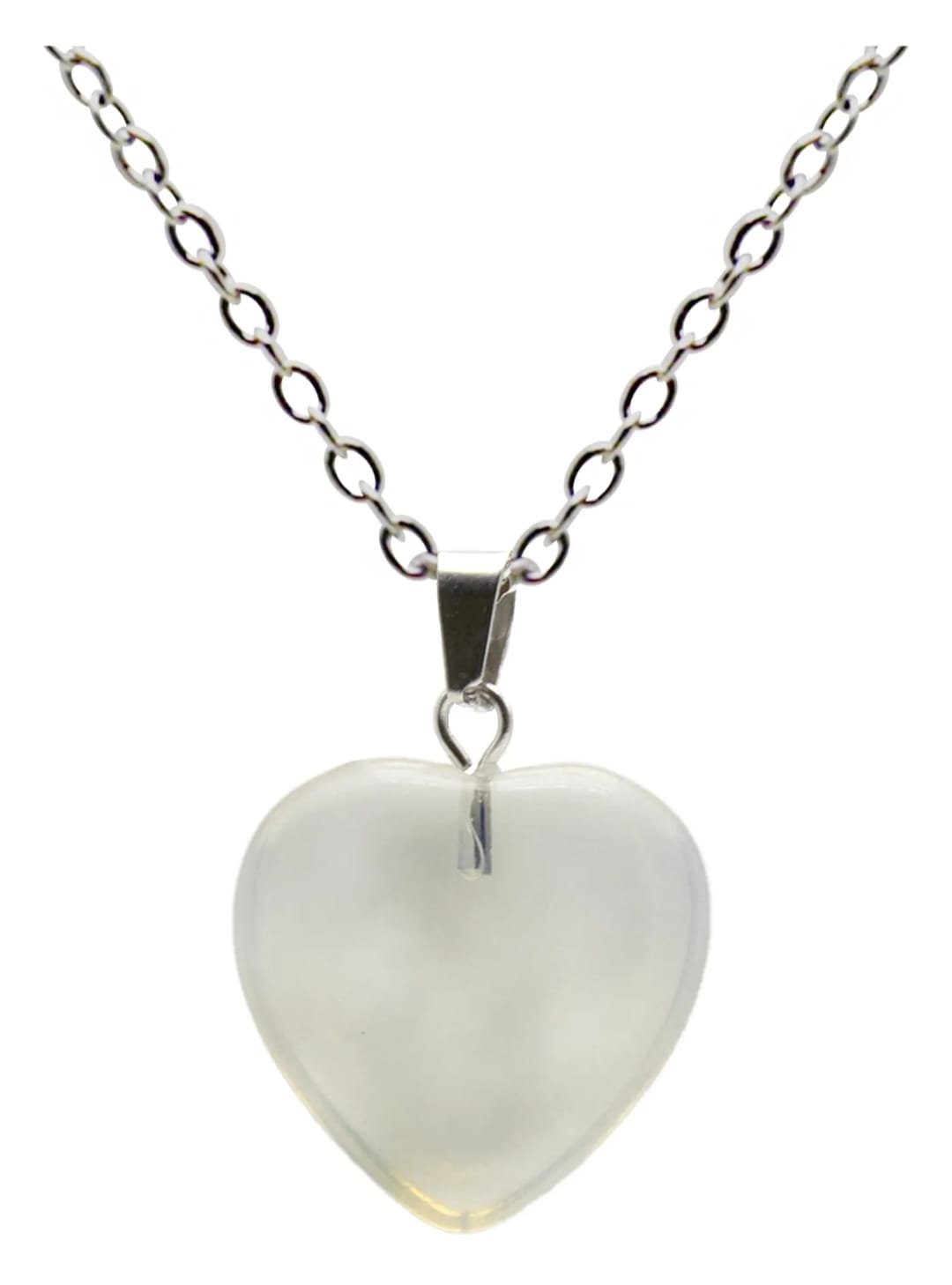 Collar corazón piedra luna - Imagen 2