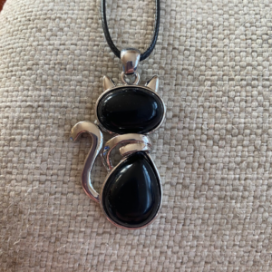 Collar Gato Obsidiana