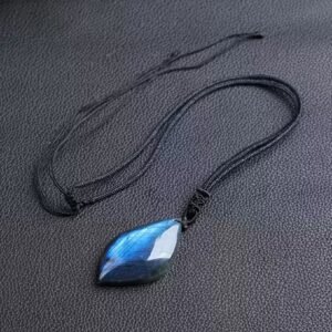 Collar piedra labradorita natural