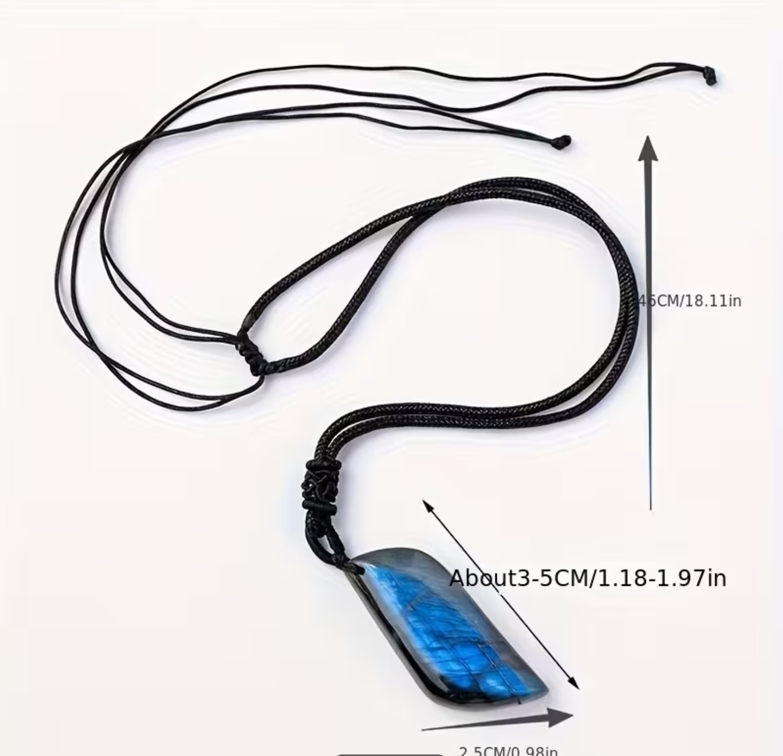 Collar piedra labradorita natural - Imagen 4