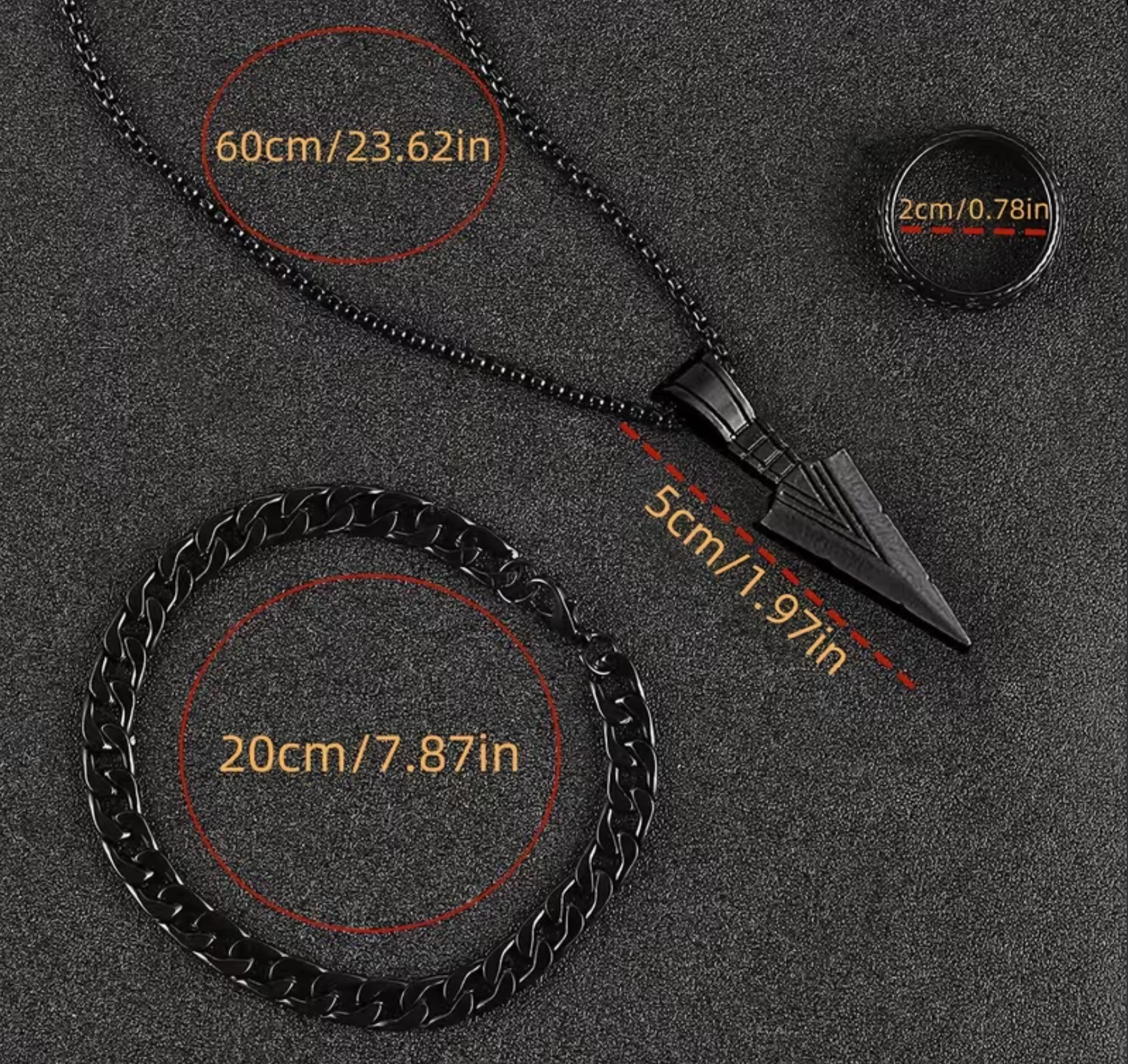 Juego de 3 piezas minimalismo dark - Imagen 4