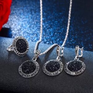 Conjunto Real Glamour negro (4 piezas)