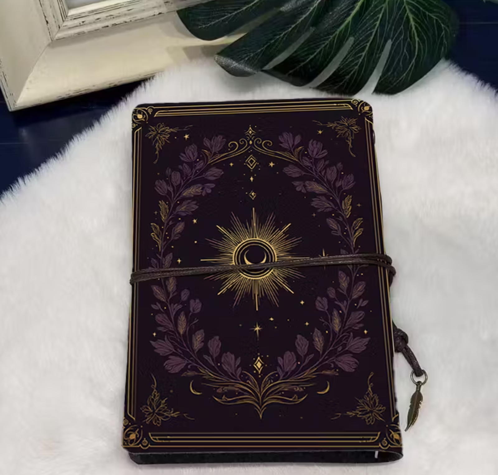 Cuaderno artesanal flores de luna - Imagen 4