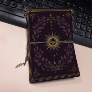 Cuaderno artesanal flores de luna