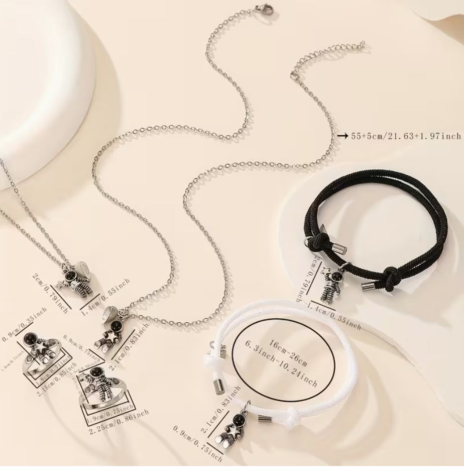 Juego de 6 piezas pareja amor astronautas - Imagen 3