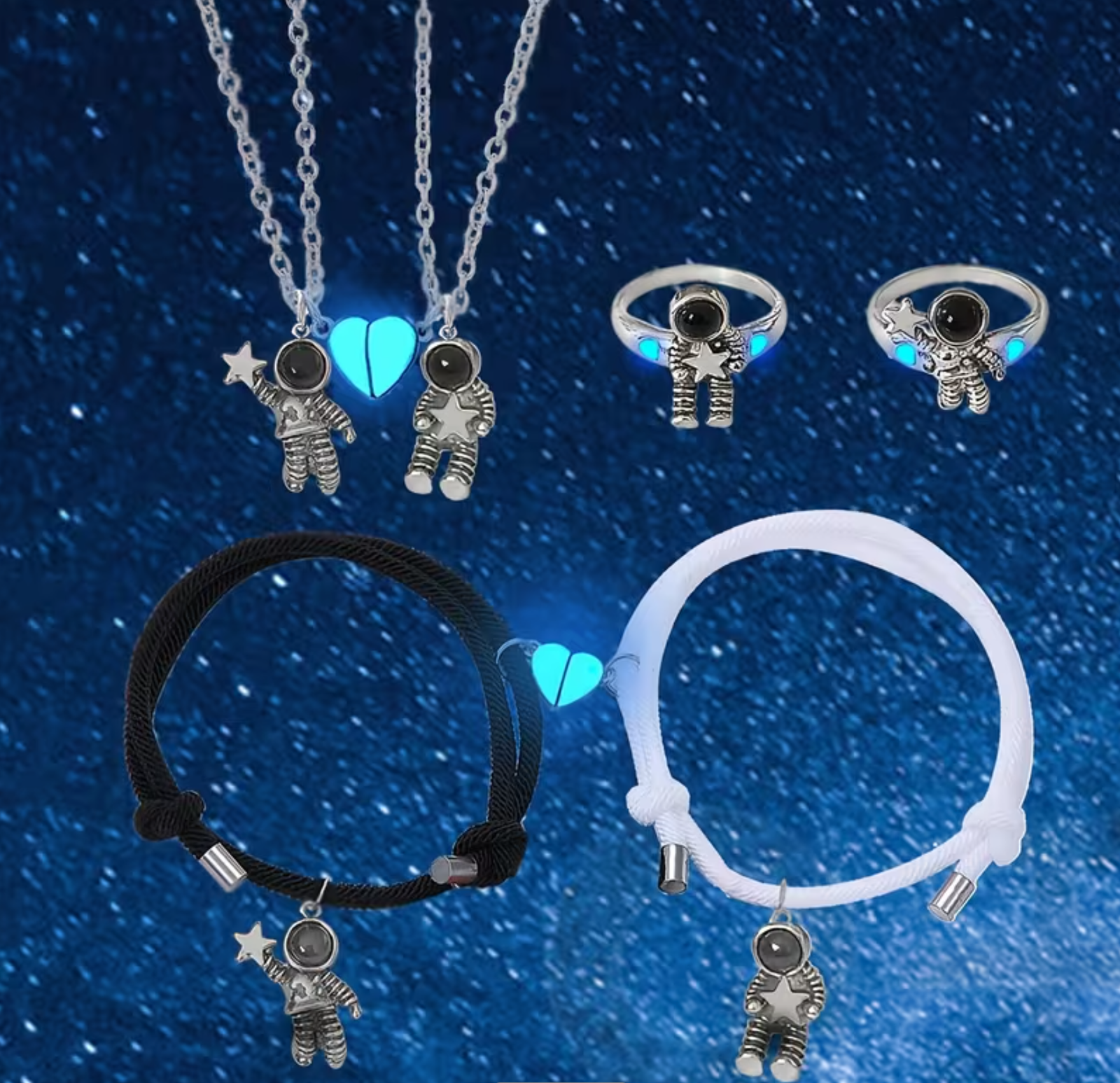 Juego de 6 piezas pareja amor astronautas - Imagen 4