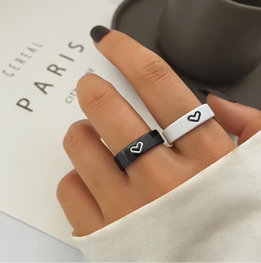 Juego de 6 piezas joyería pareja love minimalista - Imagen 6