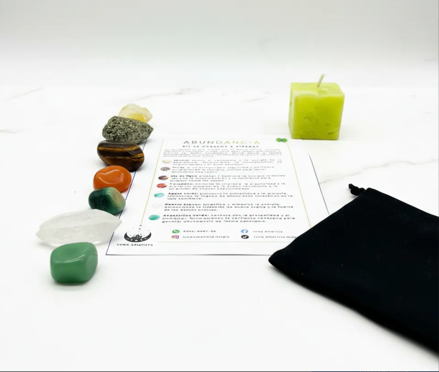 Kit de 7 Cuarzos y piedras naturales Abundancia - Imagen 3