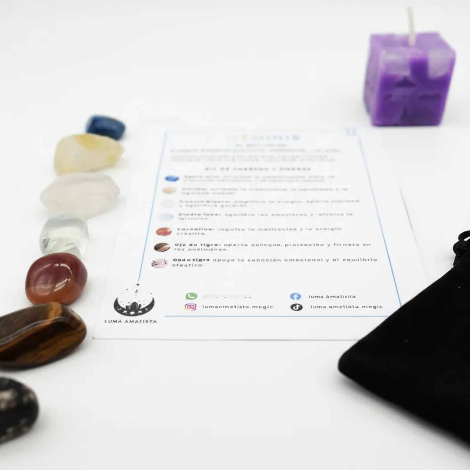 Kit de 7 Cuarzos y piedras naturales Géminis - Imagen 3