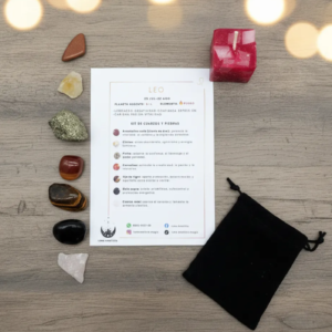 Kit de 7 Cuarzos y piedras naturales Leo