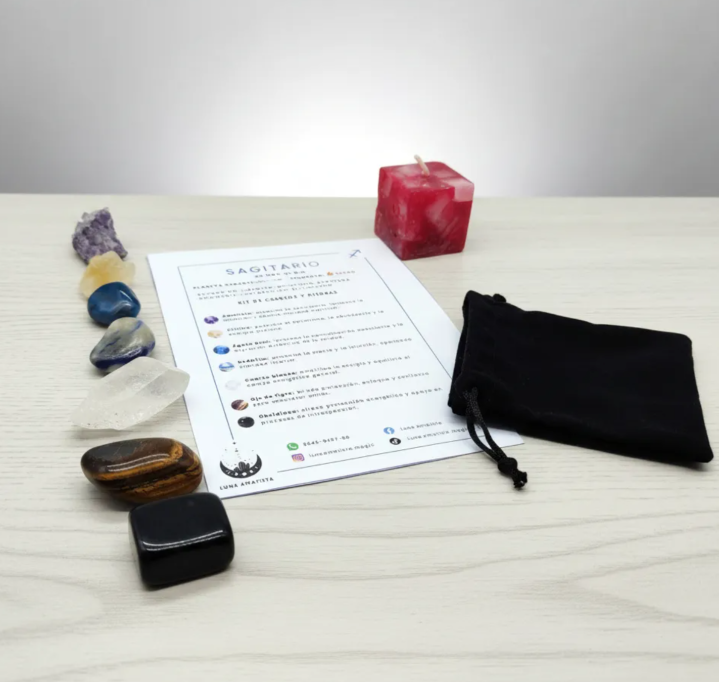 Kit de 7 Cuarzos y piedras naturales Sagitario - Imagen 6