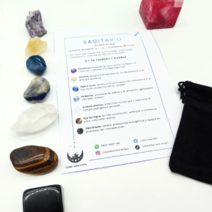 Kit de 7 Cuarzos y piedras naturales Sagitario