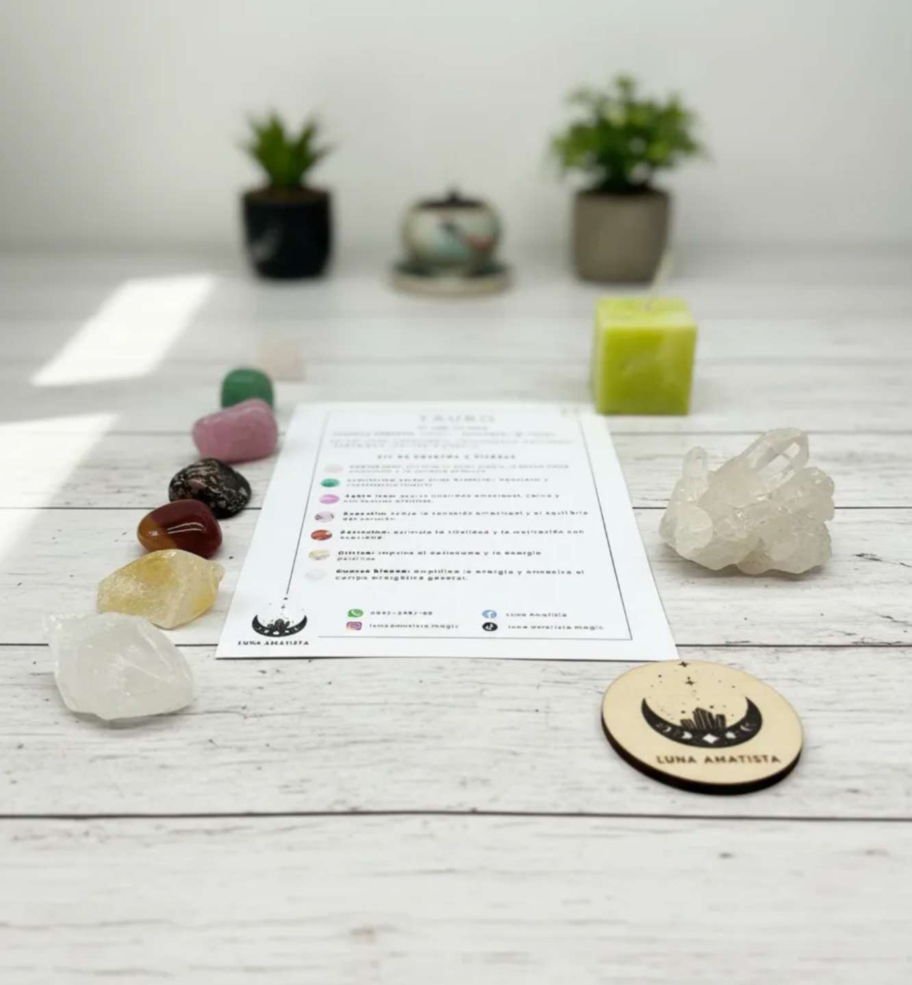 Kit de 7 Cuarzos y piedras naturales Tauro - Imagen 4