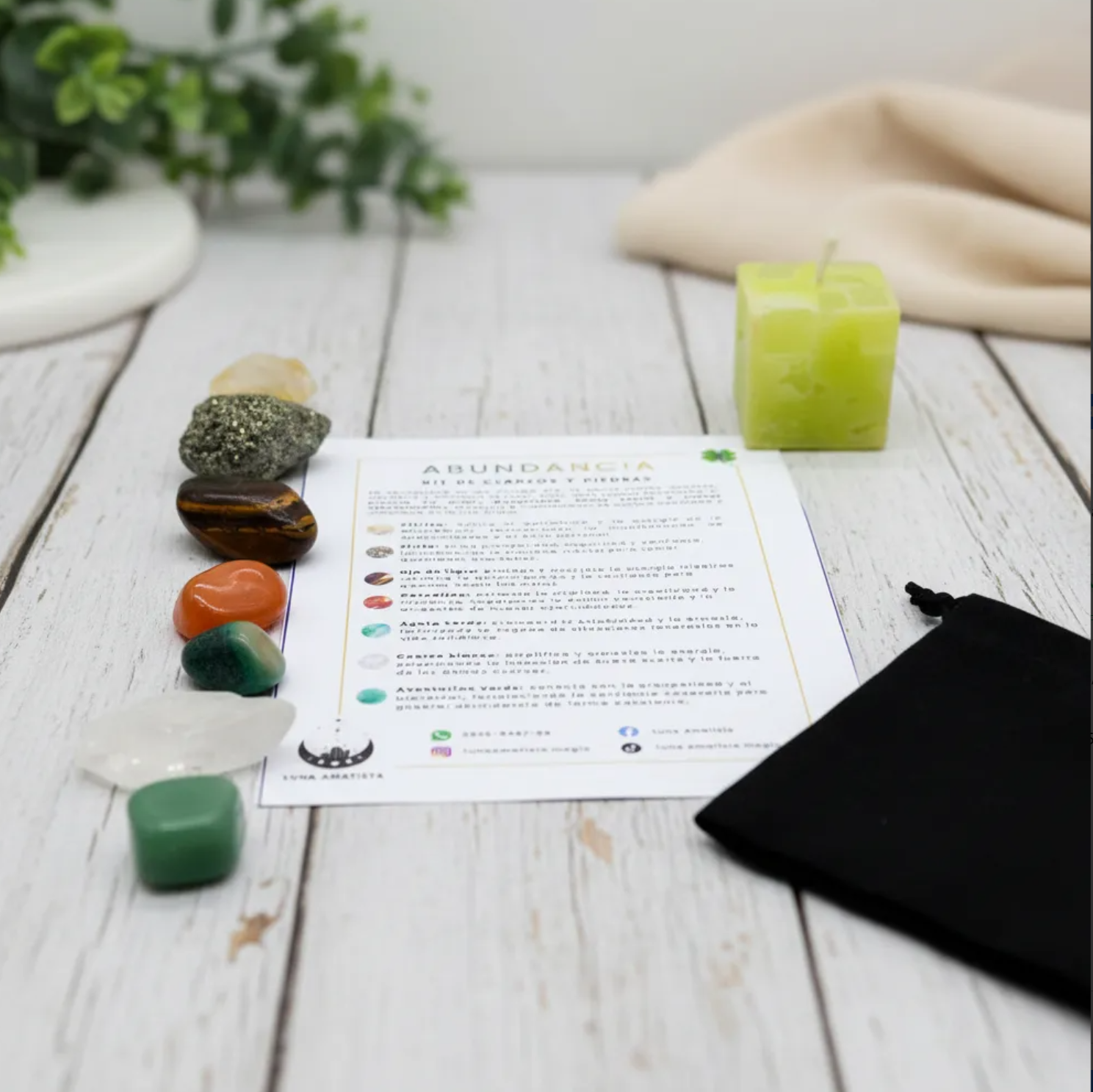 Kit de 7 Cuarzos y piedras naturales Abundancia - Imagen 6