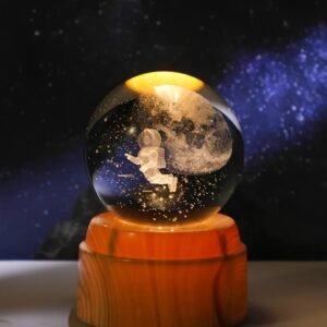 Lámpara 3D giratoria- Astronauta flotando