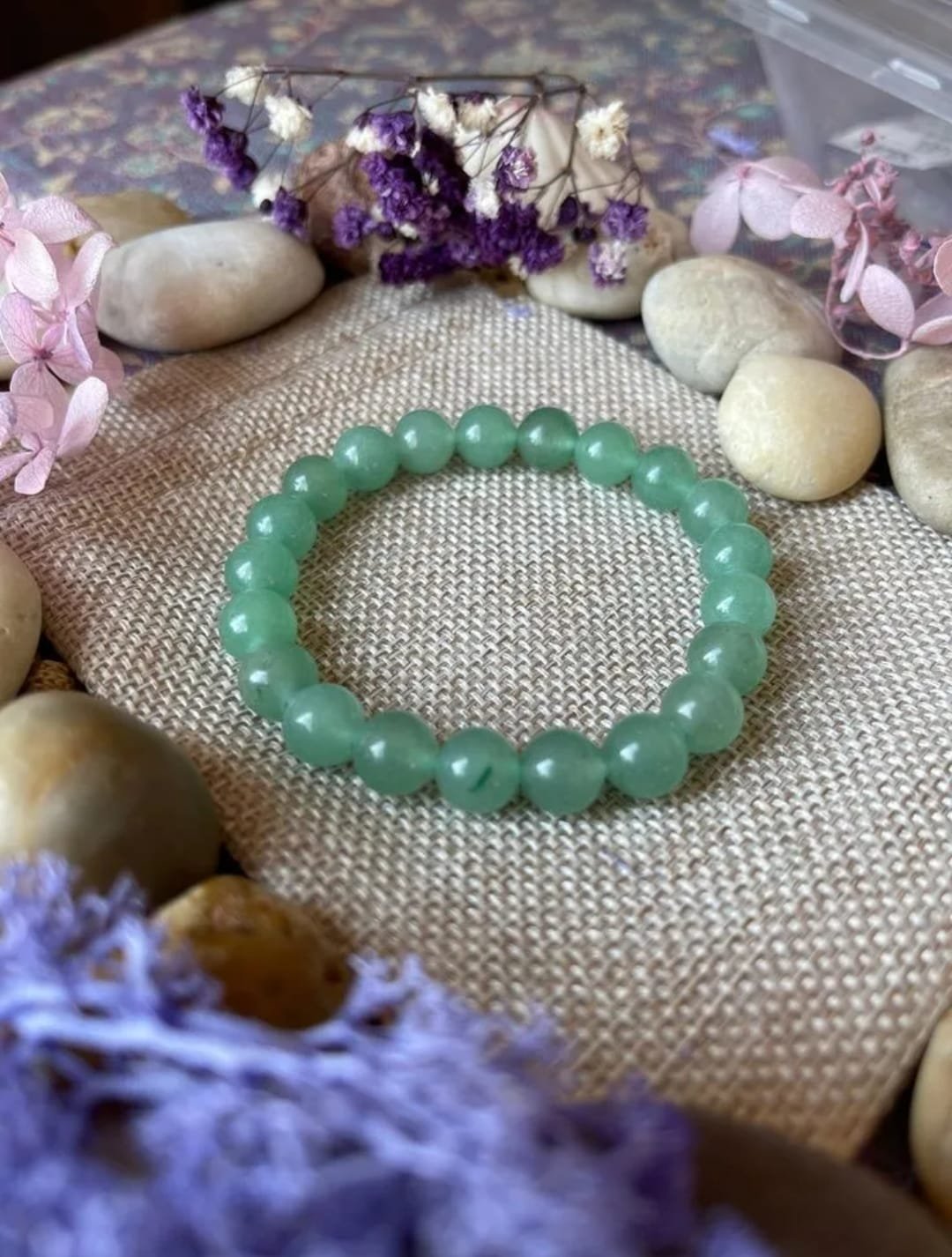 Pulsera cuentas aventurina verde - Imagen 2