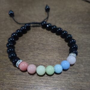 Pulsera cuentas naturales sensación pastel