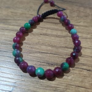 Pulsera jade y rosa