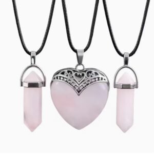 Set Emperatriz 3 collares de Cuarzo Rosa