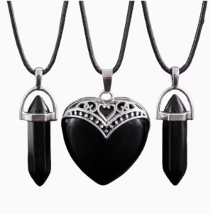 Set Emperatriz 3 collares de Obsidiana
