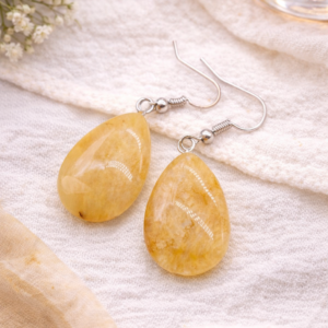 Aretes de citrino en forma de gota