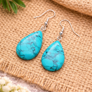 Aretes en forma de gota turquesa