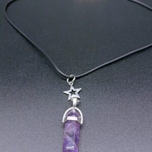 Collar de amatista pendulo