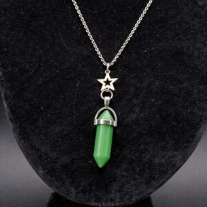 Collar cuarzo verde péndulo con estrella 