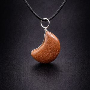Collar lluvia de oro en forma de luna 