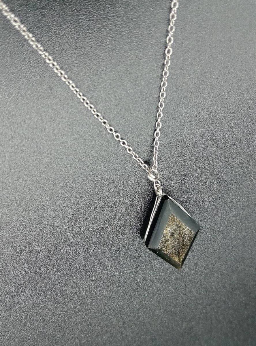Collar obsidiana dorada - Imagen 2