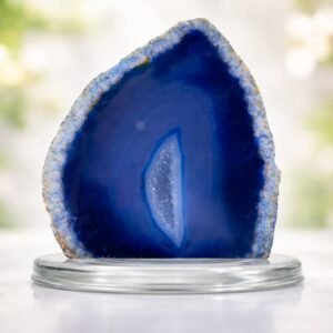 Geoda agata azul con destellos