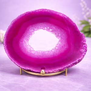 Laja agata rosa con cristales 2