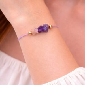 Pulsera de hilo de amatista 