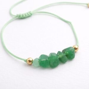 Pulsera de hilo cuarzo verde 