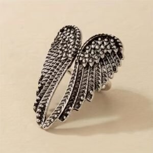 Anillo alas de angel oscuro