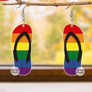 Aretes sandalias arcoíris