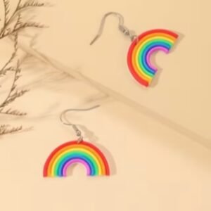 Aretes en forma de arcoíris