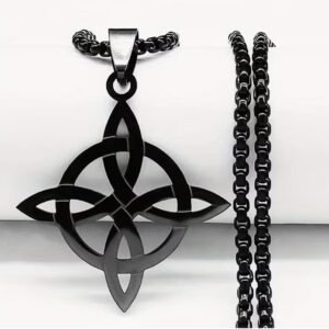 Collar nudo de bruja negro