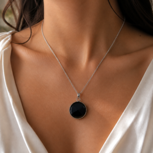 Collar obsidiana espejo 
